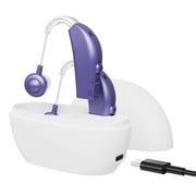 MEDca Rechargeable Pair for Seniors, Personal Sound Amplifier - Purple