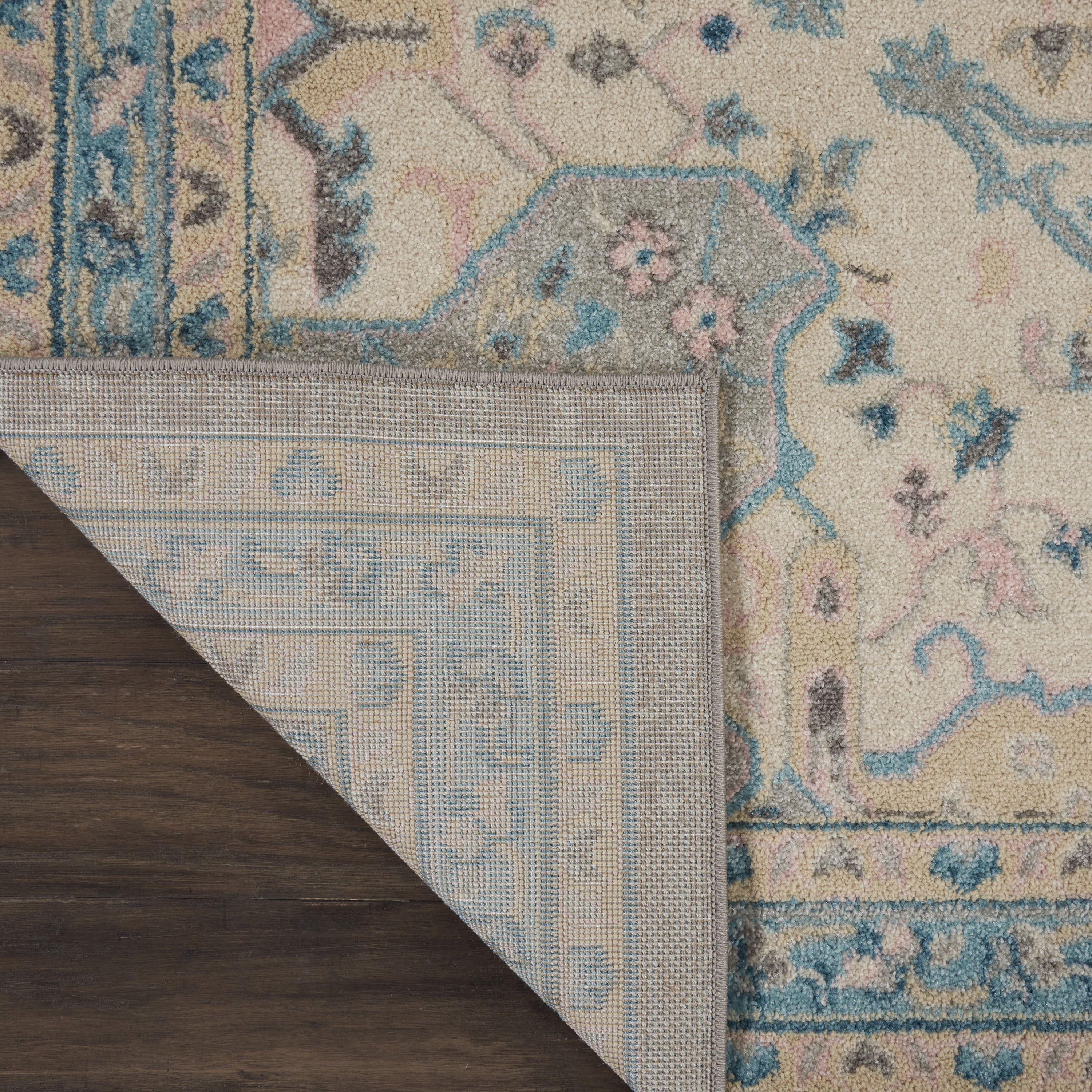 Serene Persian Medallion Light Grey Multicolor 8'10" x 11'10" Area Rug, (9' x 12')
