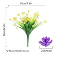 thumbnail image 2 of Deago 6 Bundles Artificial Flowers for Outdoor Decoration UV Resistant Faux Plastic Greenery Shrubs Plants Fake Flowers Planter Home Garden Indoor Decor (Yellow), 2 of 8
