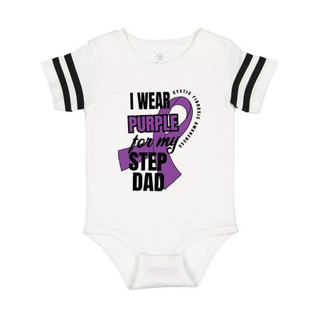 

Inktastic I Wear Purple For My Step Dad Cystic Fibrosis Awareness Gift Baby Boy or Baby Girl Bodysuit