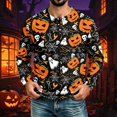 thumbnail image 4 of WJOSBXT Halloween Shirts For Men Long Sleeve Crew Neck Shirt Funny 3D Print Holiday Graphic Tees Lightweight Loose Fit Tshirt XL, 4 of 5