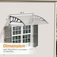 thumbnail image 3 of WBTER Window Awning Door Canopy Exterior, 30" x 40" Awnings for Doors Polycarbonate Cover Patio Door Awning Rain Snow Sunlight Protection Hollow Sheet (Clear Board & Grey Bracket), 3 of 8