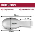 thumbnail image 2 of 2 pieces cooking spoon rest, stainless steel spoon rest, cooking spoon storage, spoon holder, cooking spoon stand, kitchen utensil rack, storage for cooking spoon, soup spoon, spatula, knife, fork, 2 of 5