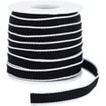 thumbnail image 4 of 20 Yards Striped Ribbon 3/8 inch Black Craft Wrapping Ribbons with White Edge Roll for Wraps Embellishments Party Decoration Home Decor, 4 of 9