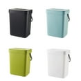 thumbnail image 3 of Waste Bin Trash Can Garbage Basket Space Saving Compact Size Multipurpose Food Recycling Recycle Kitchen Gadget Rubbish Bins Black, 3 of 10