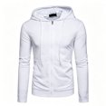 thumbnail image 3 of Men's Fall Winter 2 Piece Slim Fit Tracksuit Set, Full Zip Hoodie Sweatshirt & Drawstring Tapered Jogger Pants, Warm Athletic Workout Activewear Sweatsuit, 3 of 4