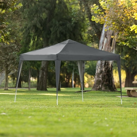 Gray Pop Up - Best Choice Products 10x10ft Outdoor Portable Lightweight Folding Instant Pop Up Gazebo Canopy Shade Tent w/ Adjustable Height, Wind Vent, Carrying Bag - Dark Gray