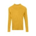 thumbnail image 4 of Wlynlyn Womens Long Sleeve Shirts Knit Turtleneck Casual Basic Fitted Thermal Underwear Stretchy Undershirts Fall Fashion Clothes(Yellow,One Size), 4 of 4