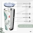 thumbnail image 6 of Kll Music Lover Dinosaur Stainless Steel Vacuum Insulated Coffee Cup 20 Oz Insulated Travel Mug Water Cup With Leak-Proof Straw Lid & Flip Lid,1 Metal Straws,1 Cleaning Brush, 6 of 8