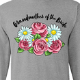 thumbnail image 4 of Inktastic Grandmother of the Bride Roses and Daisies Long Sleeve T-Shirt, 4 of 5