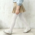 thumbnail image 3 of Bixock Toddler Girls Leggings Warm Knit Pantyhose Tights Footless Elastic Waist Bow Solid Color Soft Stretch Dance Training Indoor Casual Wear Size 4-5Years, 3 of 6