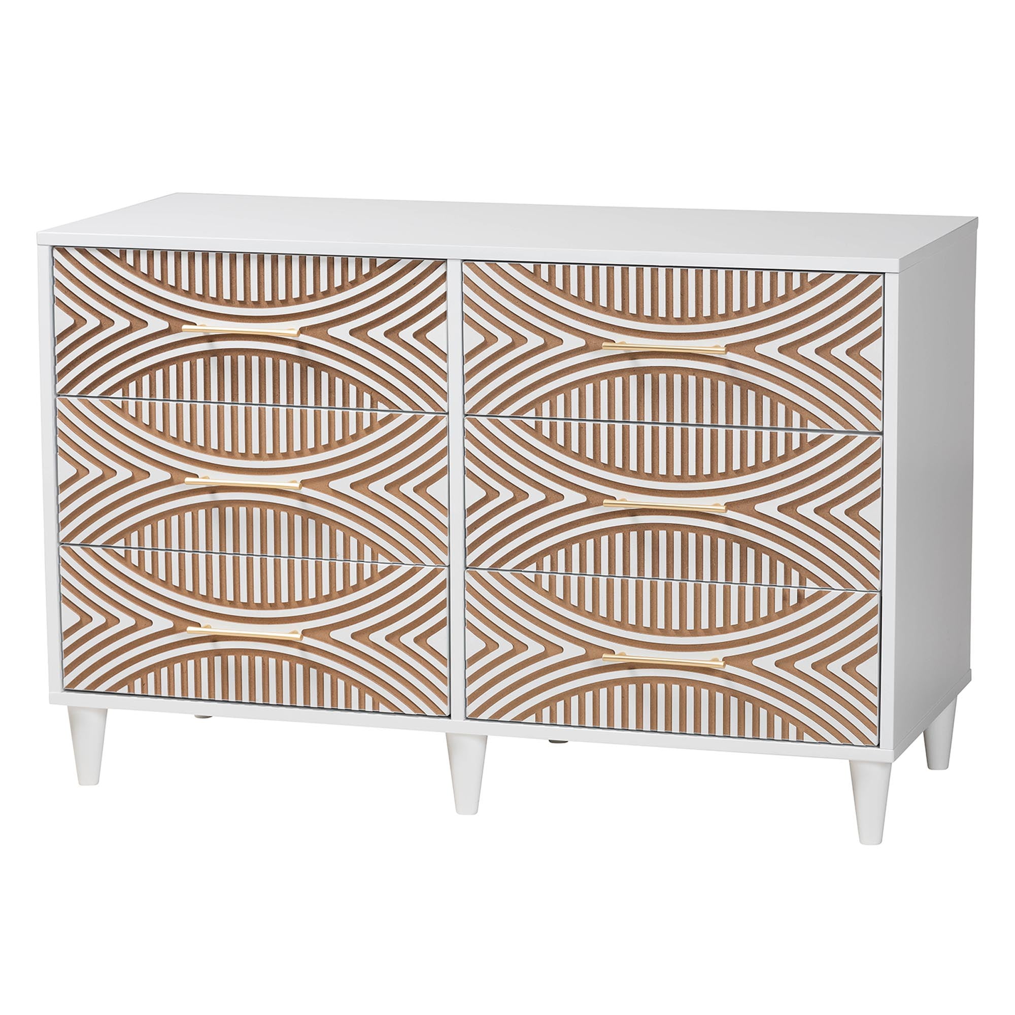 Baxton Studio Louetta Coastal Bedroom Set, King, White