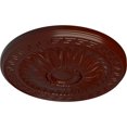 thumbnail image 3 of Ekena Millwork 20"OD x 1 3/8"P Randee Ceiling Medallion (Fits Canopies up to 3 7/8"), Hand-Painted Brushed Mahogany, 3 of 6