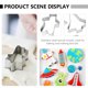 thumbnail image 2 of 9 PCS Espacio exterior Molde para hornear molde de galletas Biscuit creativo Molde inoxidable, 2 of 6