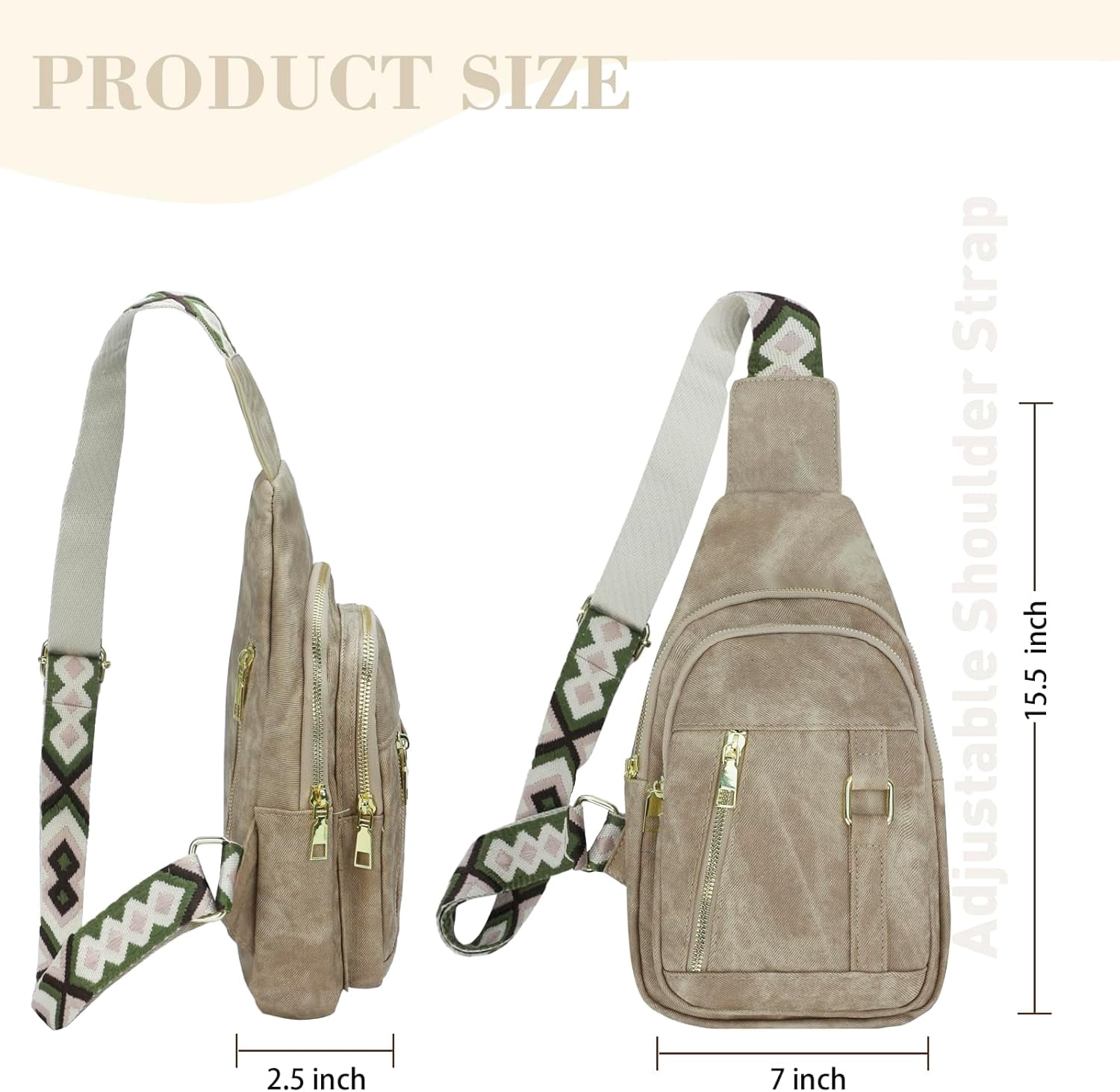 Small Sling Bag For Women，Casual Crossbody Sling PU Leather Bags，Anti-Theft Crossbody Bags，Sling Purses for Travel