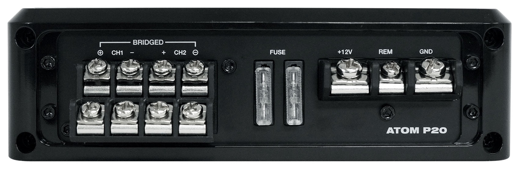 Rockville ATOM P20 Marine/ATV/Car Bluetooth Amplifier 1600w Peak/440w RMS 4 Channel w/ Volt Meter