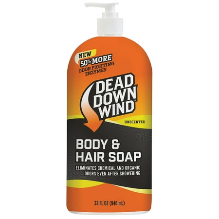 Dead Down Wind Odor Eliminating Hair & Body Soap 32 oz Bottle (Best Way To Eliminate Body Odor)