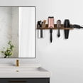 thumbnail image 5 of Hair Tool Organizer Wall Mounted - Wooden Dryer Holder, Blow Dryer Holder for Bathroom, Rustic Styling Tools Organizer for Flat Iron, Curling Wand, Hair Straighteners, Brushes, Brown, 5 of 8