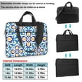 thumbnail image 2 of ZICANCN Laptop Case 13 inch, Blue Floral Motif Tribal Work Shoulder Messenger Business Bag for Women and Men, 2 of 9