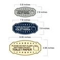 thumbnail image 4 of Victorian Please Do Not Flush Anything Except Toilet Paper (Roll) Sign (Navy Blue / White) - Small, 4 of 5