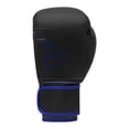 thumbnail image 2 of Guantes de boxeo adidas Hybrid 80 para boxeo, kickboxing, artes marciales mixtas, bolsa, entrenamiento y acondicionamiento físico, guantes de boxeo para hombre y mujer, peso (10 oz, negro/azul), 2 of 8