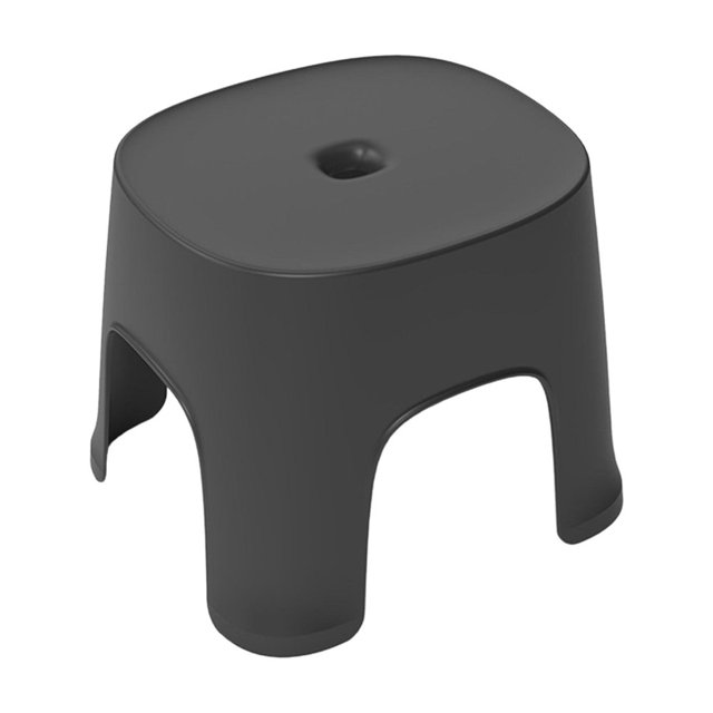 Bamboohart Tabouret de Salle de Bain Multifonctionnel Portable Stable Tabouret pour Changer de Chaussures Banc de Douche Noir