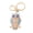 Blue, variant on Keychain Pendant 3D Cartoon Owl Design Sparkling Rhinestones Inlaid Enamel Wings Key Chain with Lobster Clasp Key Ring Bags Accessories