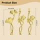thumbnail image 2 of Soporte para pasteles de 3 niveles Uxcell con mango, 3 juegos de soportes para pasteles de metal, plato para cupcakes y postres, accesorio para bodas, fiestas y festivales, color dorado (flor), 2 of 7