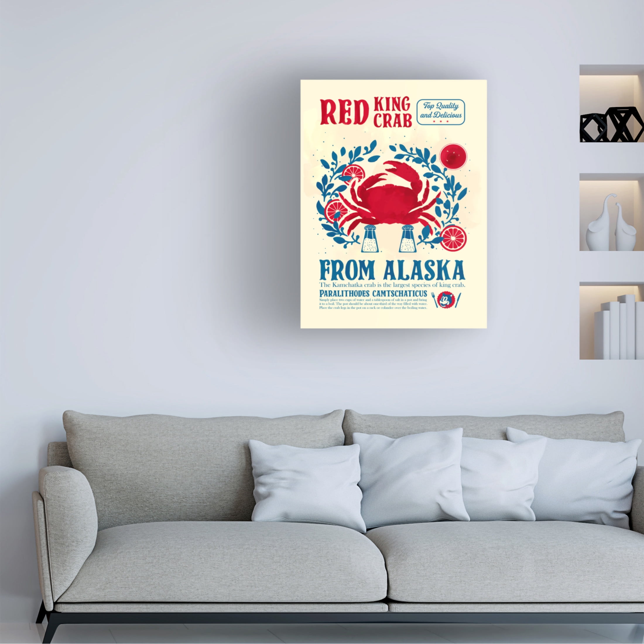 Trademark Fine Art Dionisis Gemos Crab kitchen print Canvas Wall Art
