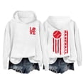 thumbnail image 4 of TRUBKH hoodies for women Fleece Sweatshirts womens long sleeve tops hoodie women graphic hoodie Women's Letterprinted Baseball Long Sleeved Hoodie White 4XL, 4 of 4
