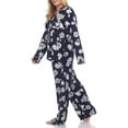 thumbnail image 3 of White Mark Women's Long Sleeve & Pants Floral Pajama Set, 3 of 4