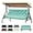 Teal, variant on Porch Swing Cushions, Waterproof Swing Cushions Replacement with Backrest, Outdoor Swing Bench Cushions 2-3 Seater Replacement for Patio Furniture 60x40 (Gray)