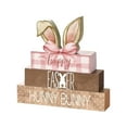 thumbnail image 2 of Easter Bunny decorations, Pink decorations, 10X6 in, 4 Pcs, Bow decorations, Easter Wooden decorations, Seasonal Shelf Accents, Neutral Pink Brown, Living Room Displays (169, 2 of 6