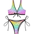thumbnail image 2 of Dreamtimes Nautical Anchor Black Two Piece Swimsuits Bathing Suit Triangle Bikini Set, XX-Large, 2 of 7