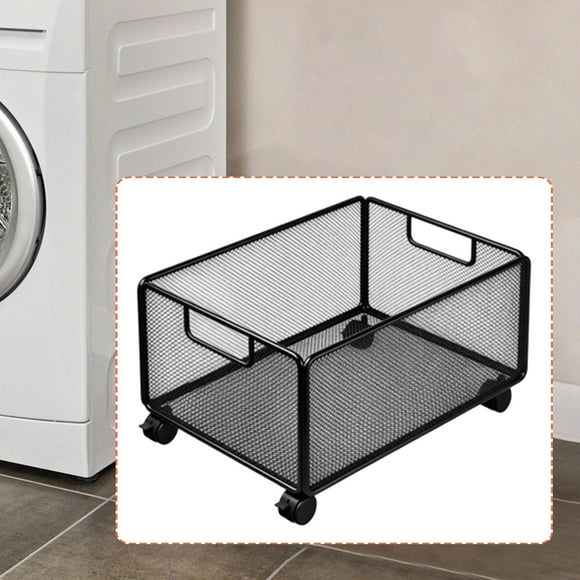 Elodie Mesh Rolling File Cart Under Desk Storage Cart for Bedroom Kids Room Kitchen 30cmx38cmx23cm