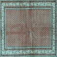 thumbnail image 1 of Ahgly Company Indoor Square Persian Light Blue Traditional Area Rugs, 8' Square, 1 of 4