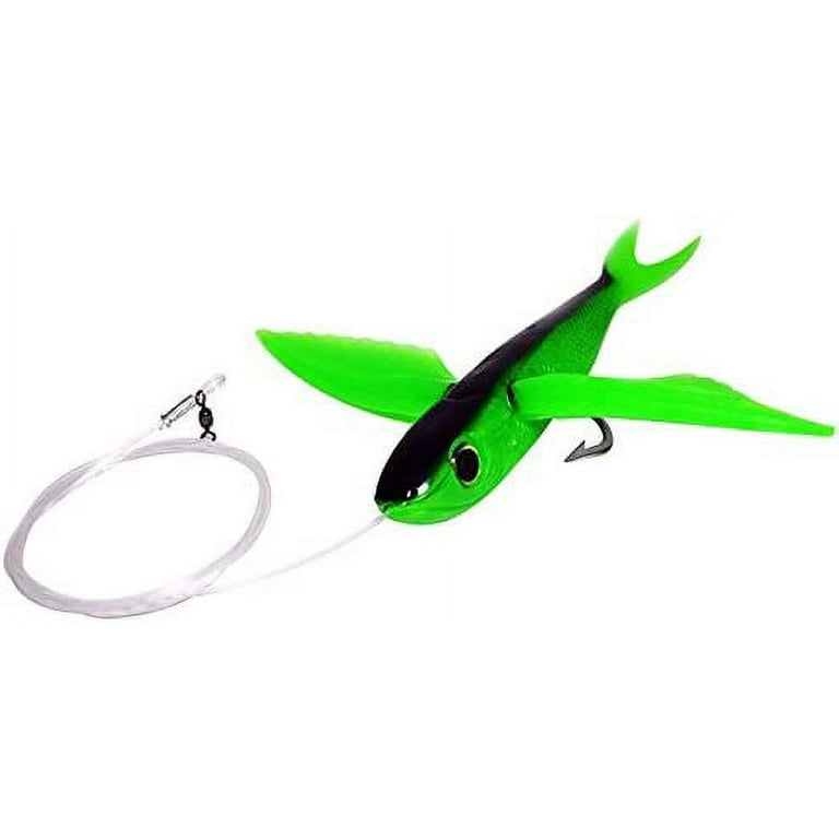 Flying Fish Tuna Lures Rigged w/150 lbs Leader + Lure Bag 4 Pack