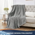 thumbnail image 5 of Walensee Ultra Soft Microplush Fleece King Blanket, 108" x 90", Grey, Machine Washable, 5 of 8
