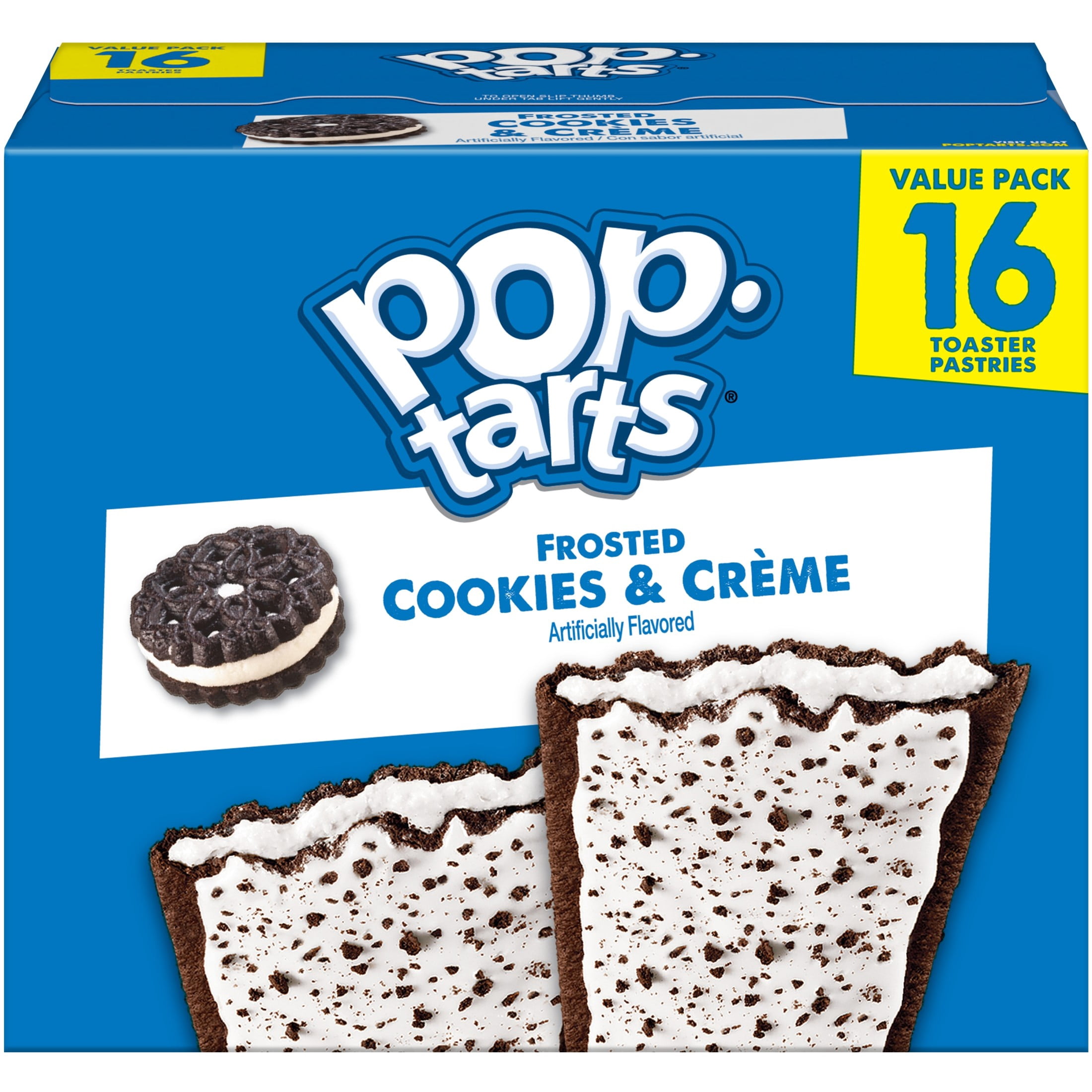 (8 pack) Pop-Tarts Frosted Cookies and Creme Toaster Pastries, Breakfast Foods, Shelf-Stable, 27 oz (16 Count)