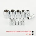 thumbnail image 1 of 11 Pcs 1/4 Pouces 3/8 Pouces pour Ensemble de Douilles Torx Star Type E Têtes de Clé Outil de Réparation Auto, 1 of 7
