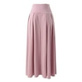 thumbnail image 4 of Sngxgn Womens Basic Soft Stretch Mid Midi Knee Length Flare Flowy Skirts(Pink,XS), 4 of 9