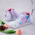thumbnail image 5 of Kushyshoo Kids Canvas Sneakers Color Gradient High-Top Children Walking Shoes 12M, 5 of 5