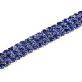 thumbnail image 4 of 1 paquete de collar de tres filas de diamantes de imitación para mascotas, gatos, cachorros y perros pequeños, accesorios de aseo para perros y gatos, disfraz para fiesta de fin de Blue L, 4 of 9