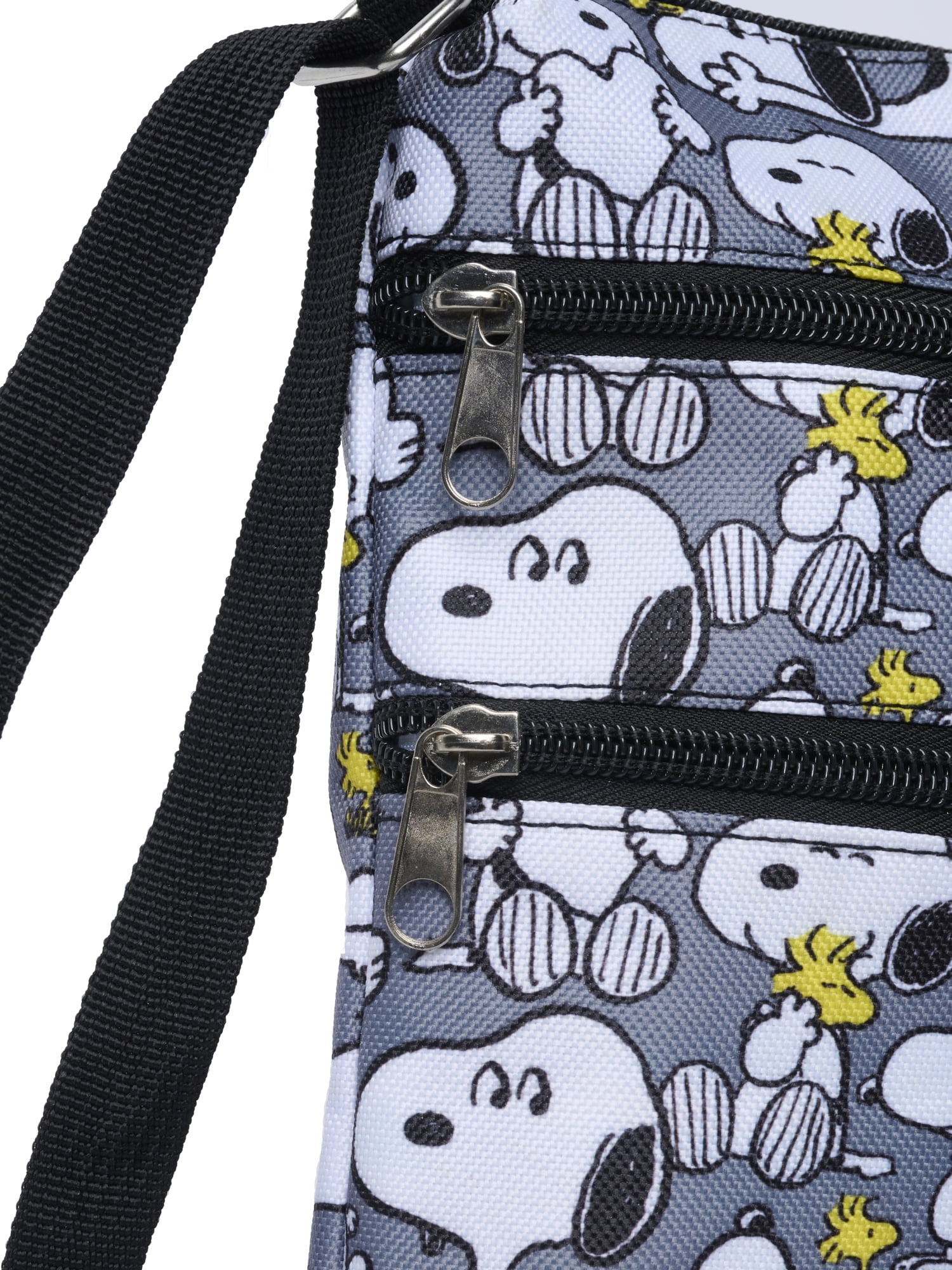 Women's Snoopy Passport Bag Travel Crossbody Purse Woodstock Passport Bag Gray