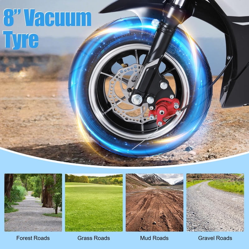 Floseru 49cc Kids Dirt Bike, 4-Stroke Gas Power Motocross, Dirt Bike for Kids, Off Road Mini Motorcycle, 8 Inch Wheel Mini Motorcycle, Gas Pocket Motorbike with Front Rear Disc Brakes