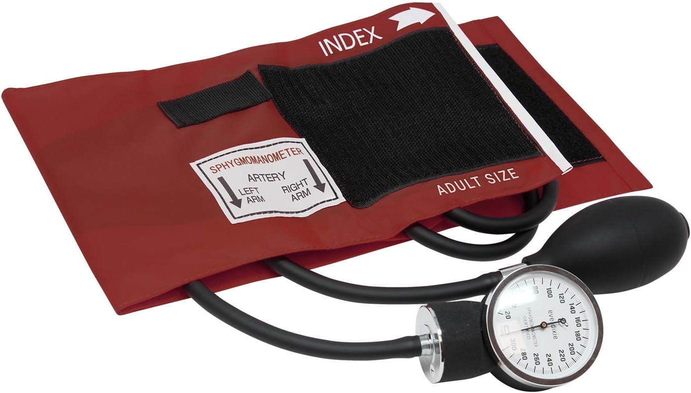 Dixie EMS Blood Pressure and Sprague Stethoscope Kit - Burgundy