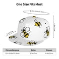 thumbnail image 2 of Adjustable Baseball Cap, cartoon bee Flat Bill Trucker Flat Brim Hats Dad Hat for Men Women - Snapback Hat Adjustable Size, 2 of 7
