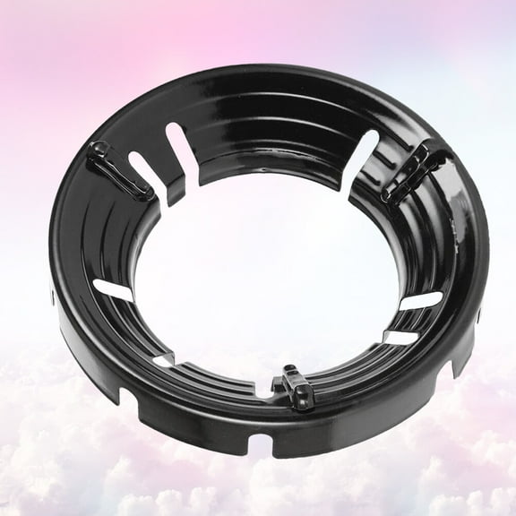 FRCOLOR 1PC Folding Gas Stove Windshield Black Enamel Protector for Outdoor Cooking