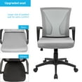 thumbnail image 4 of Lacoo Mid-Back Office Desk Chair Ergonomic Mesh Task Chair with Lumbar Support, Gray, 4 of 6