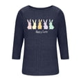 thumbnail image 5 of Pxxlle Cute Easter Shirts for Women Funny Rabbit Bunny Graphic Tees Casual 3/4 Sleeve Holiday T Shirts Loose Fit Round Neck Gift Tshirts for Women L, 5 of 7